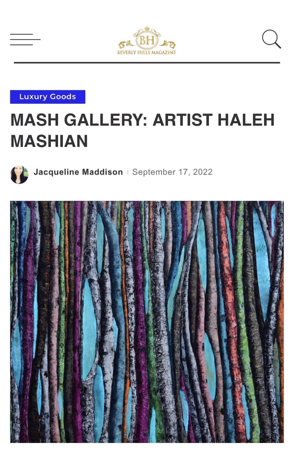 MASH GALLERY: ARTIST HALEH MASHIAN
