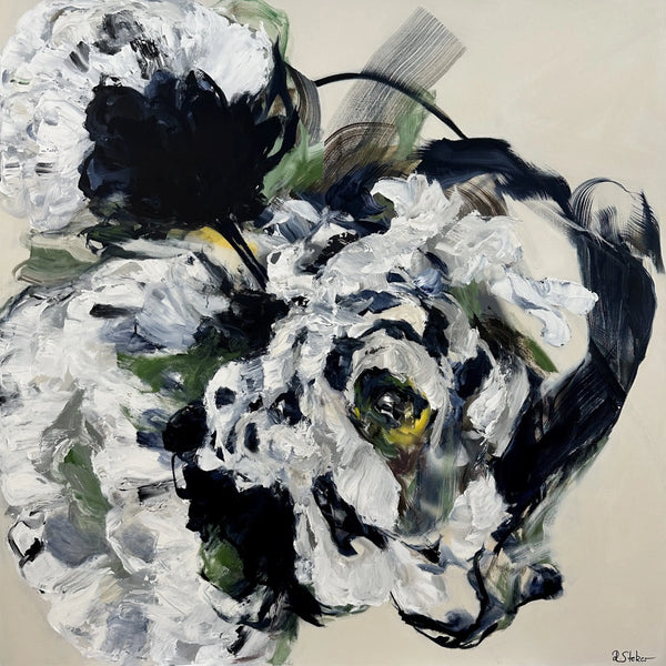 Floral painting Petals Of Light #4 by Ramona Stelzer