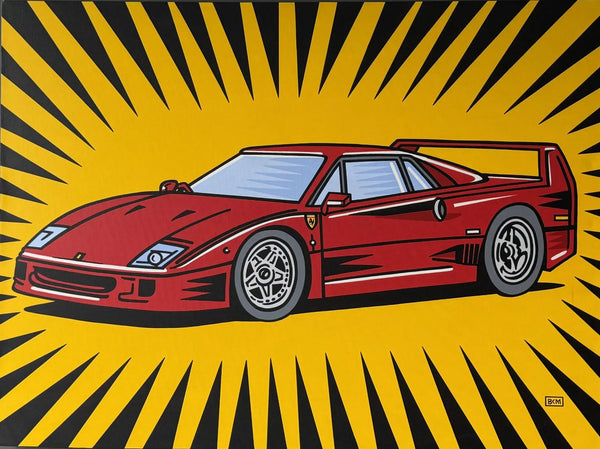 "Ferrari F40" by Burton Morris
