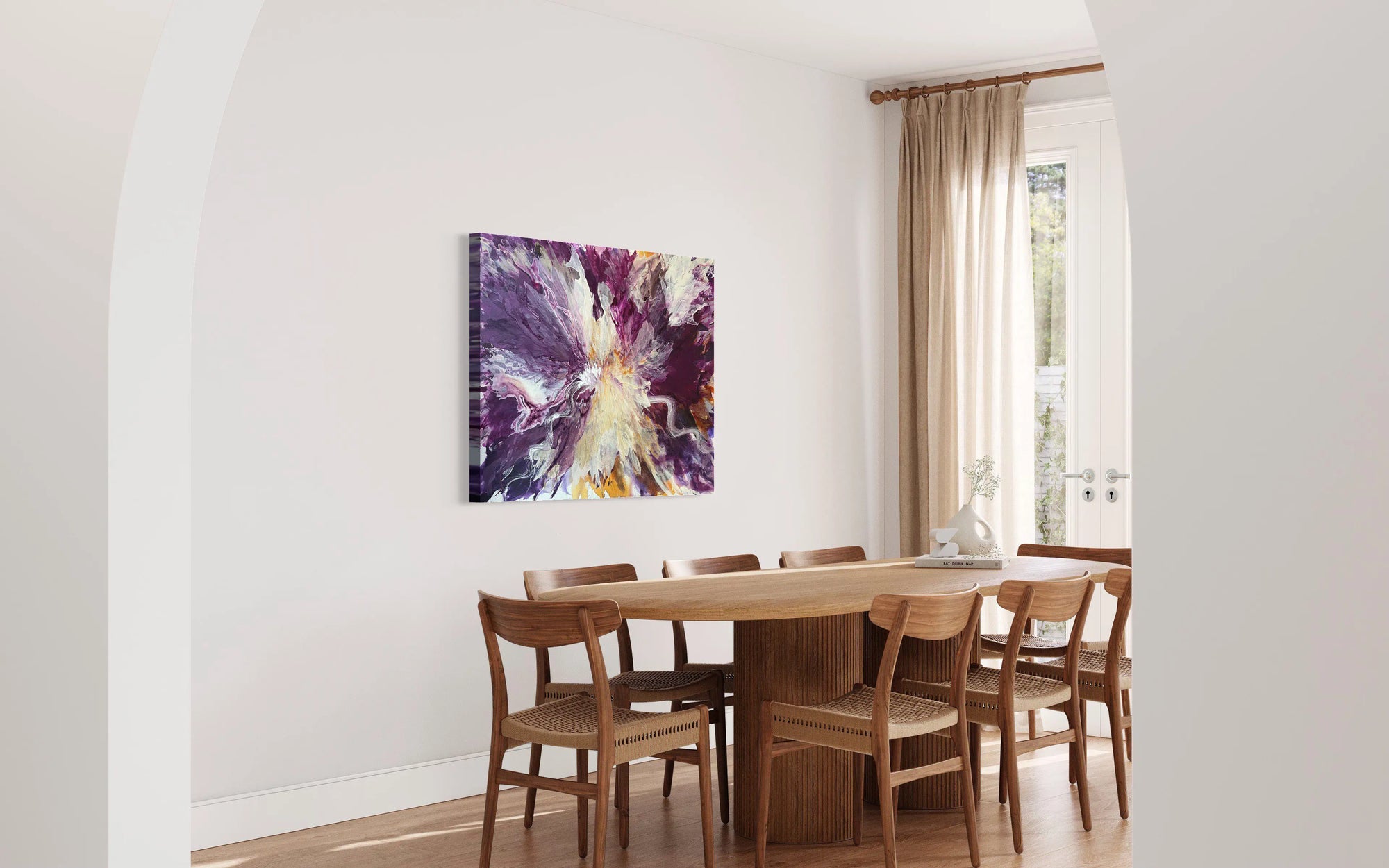 Layda Rodriguez the gift painting view in a room