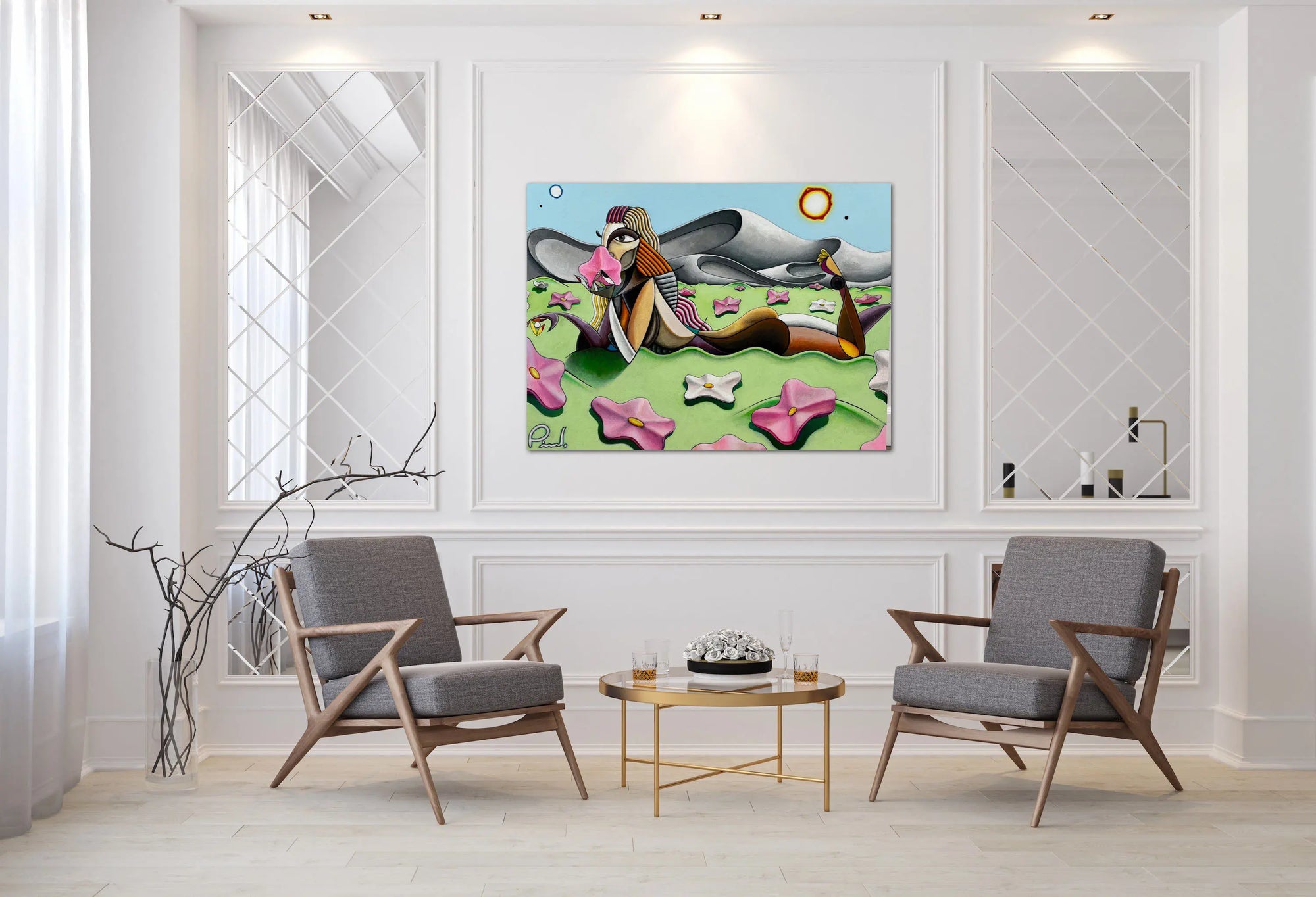 Lifes curves by Miguel Pichardo view in a room