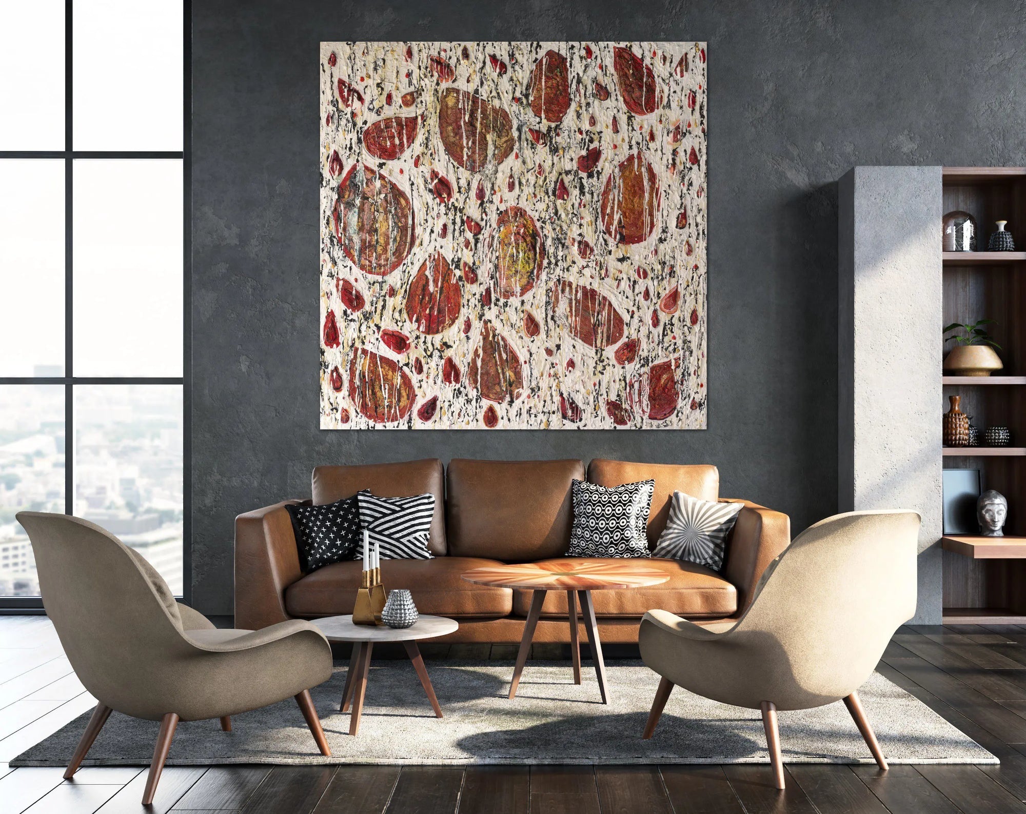 Tears of Joy painting view in a room by Haleh Mashian