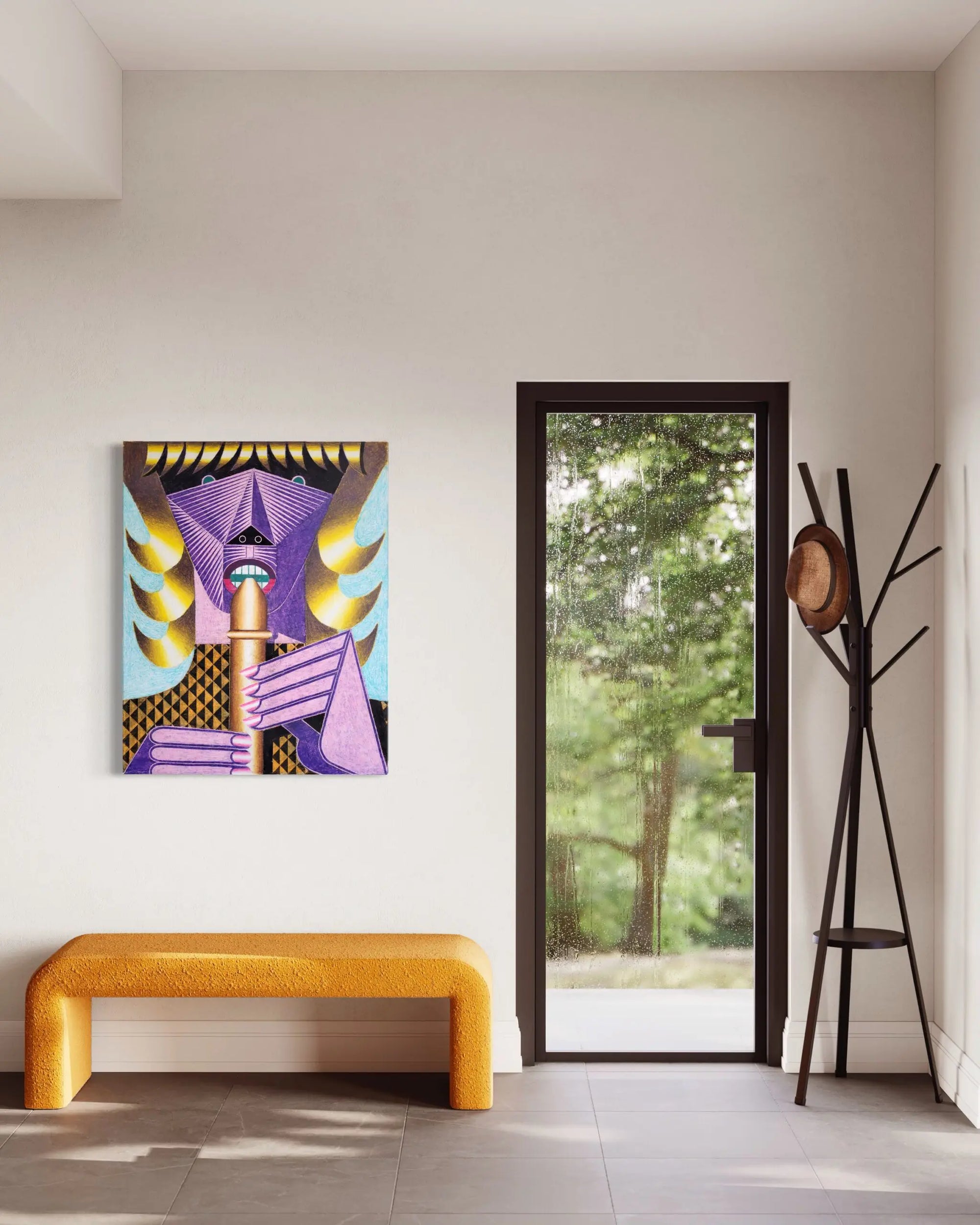 Juergen Grewe painting view in a room