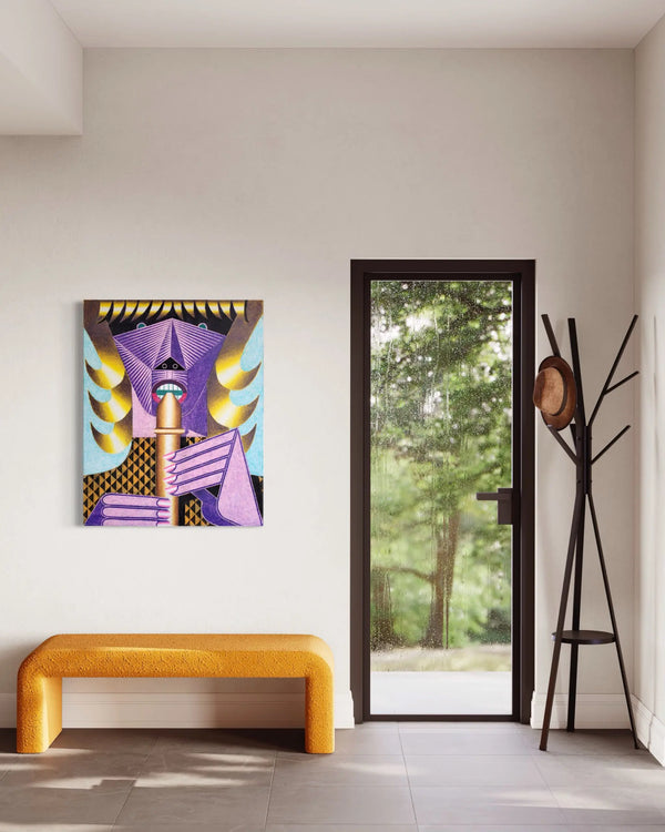 Juergen Grewe painting view in a room