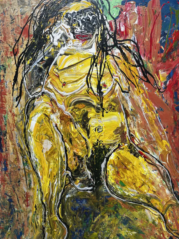 Haleh Mashian Welcome to my world Painting detail