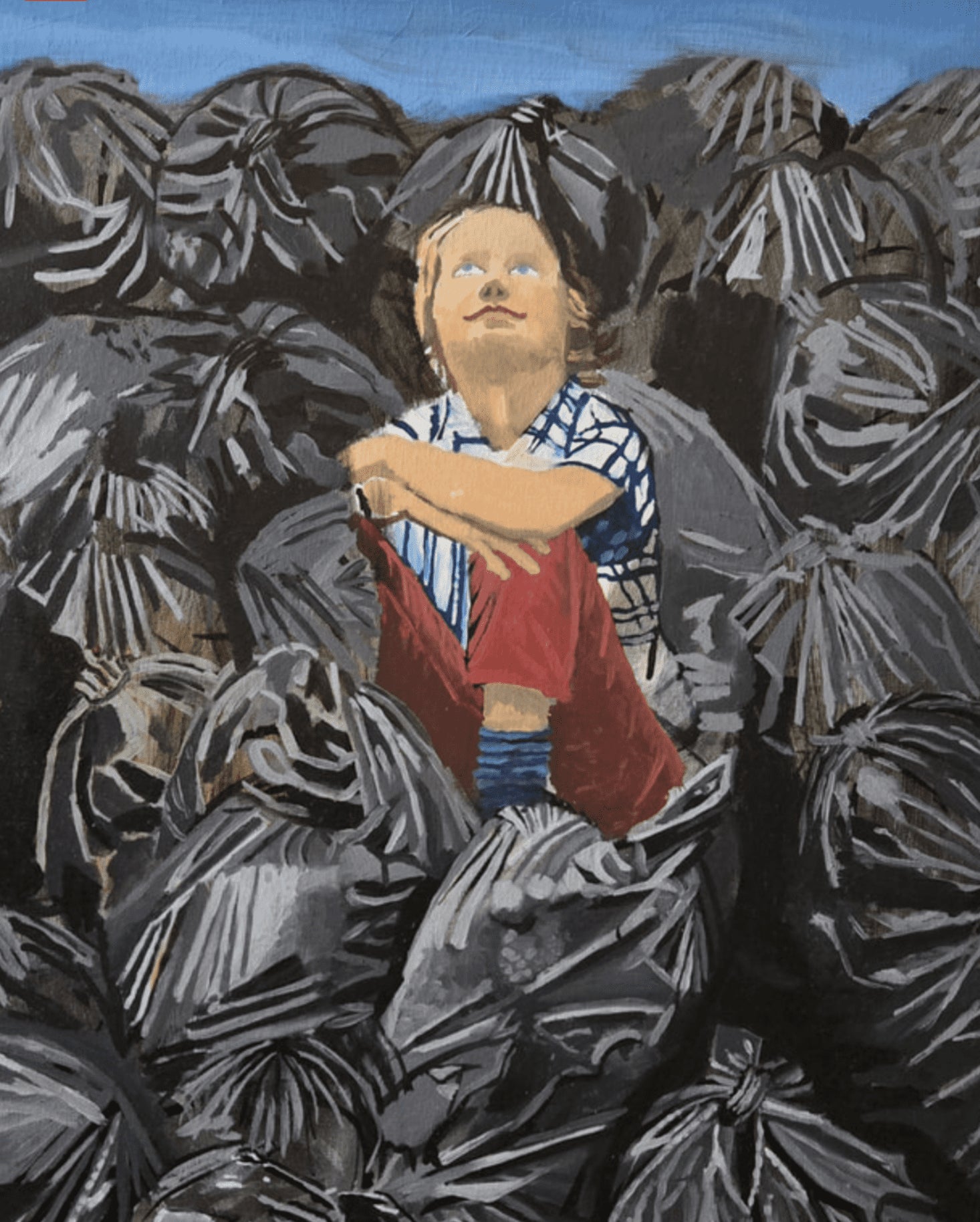 Boy In Garbage Heap