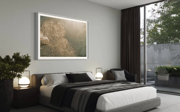 Untethered I by Yves Bright view in a modern bedroom