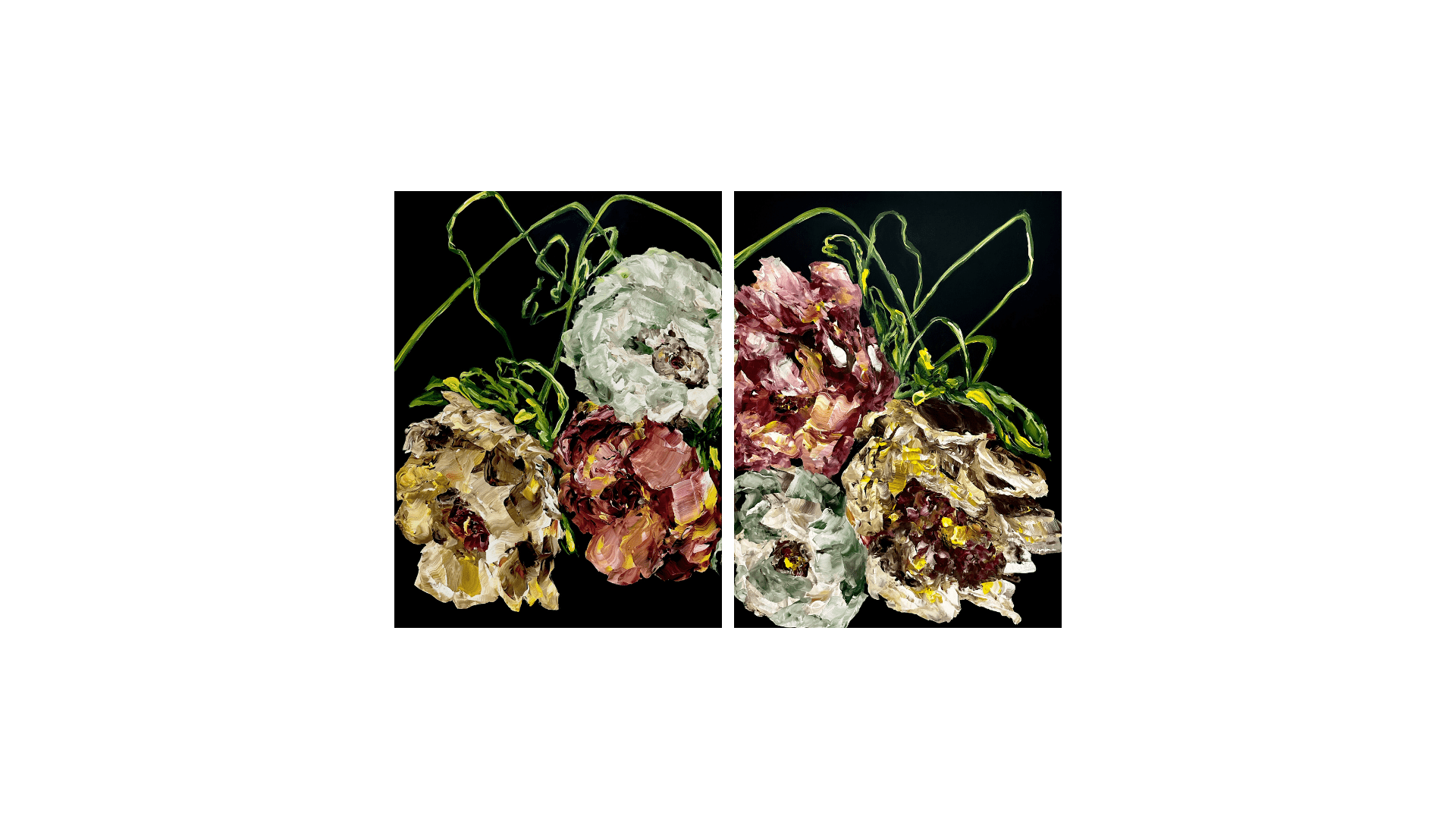 Ramona Stelzer Wildly Kissed diptych