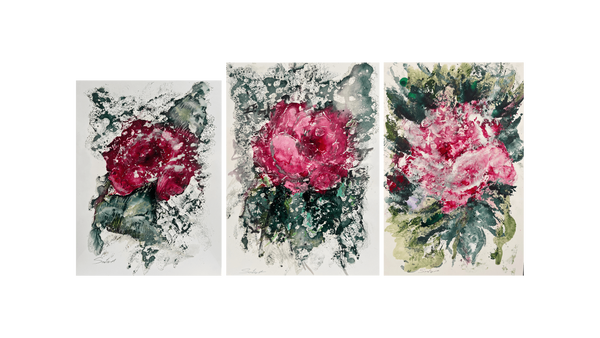 Misty Rose Triptych
