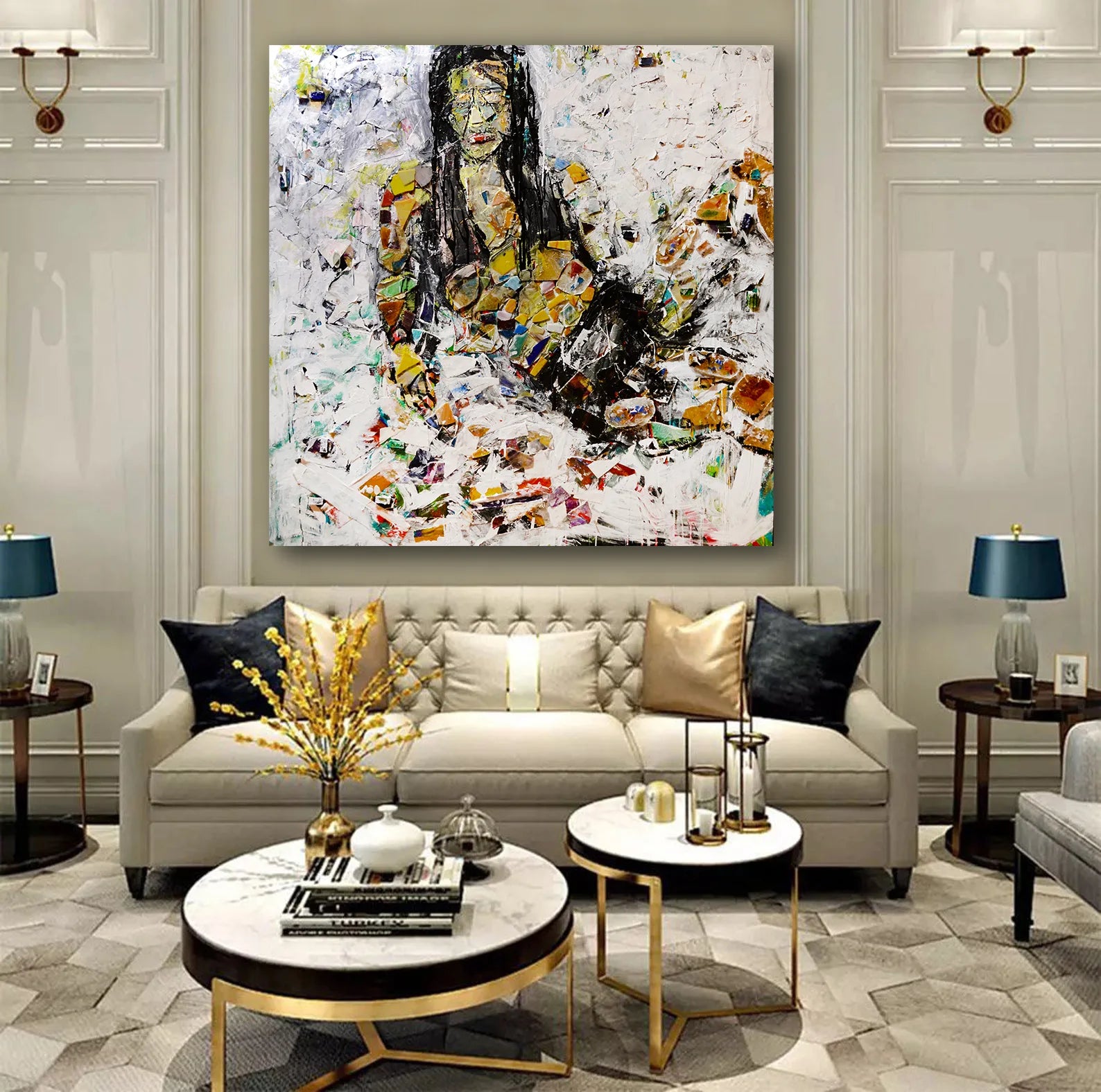 INNER VIBRATION 2 by Haleh Mashian in an room