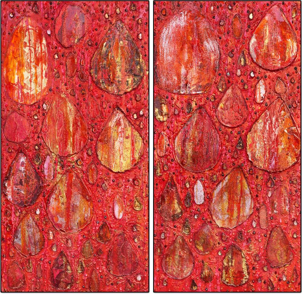 JEWELED RED TEARS by Haleh Mashian
