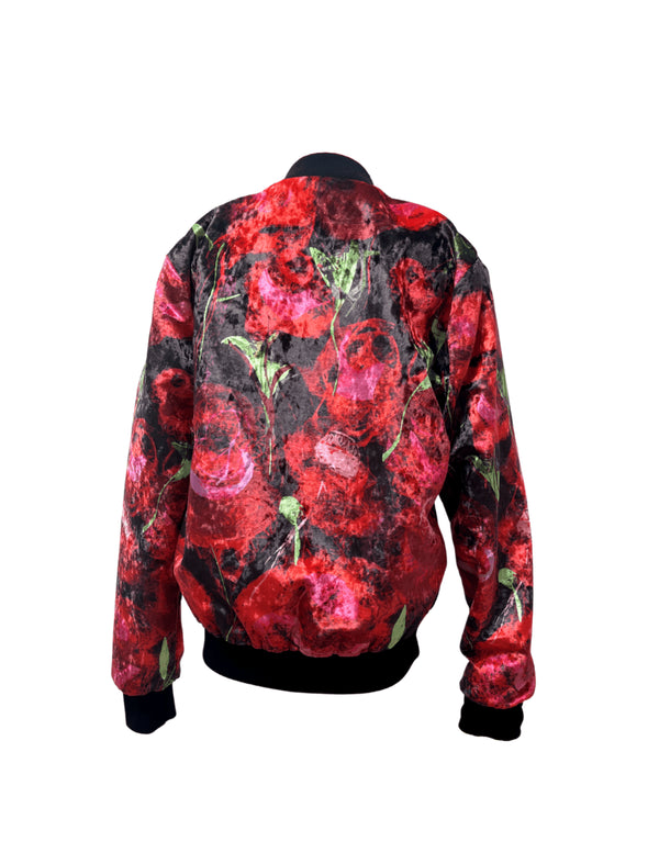 Rose Velvet Unisex Bomber Jacket