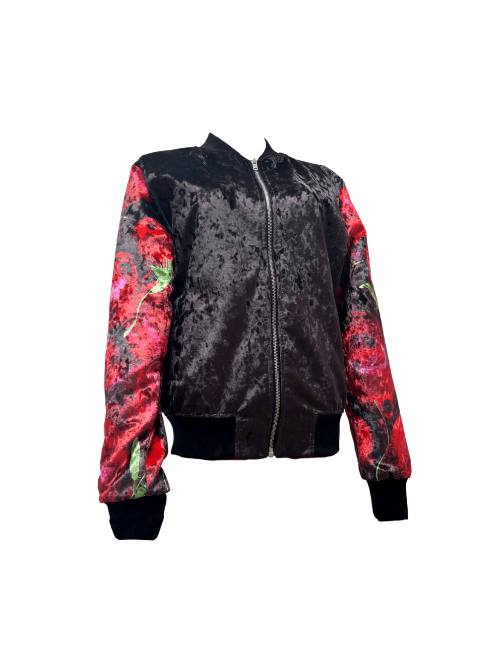 Rose Velvet Unisex Bomber Jacket