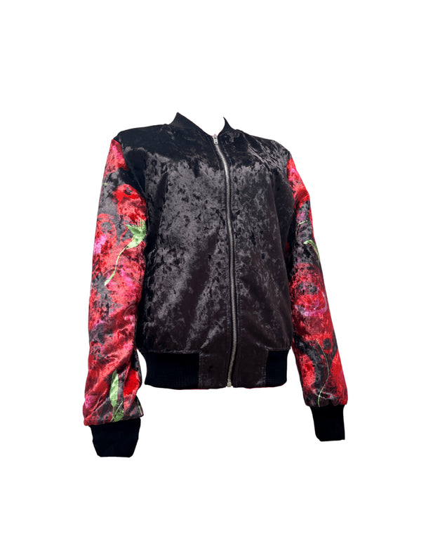 Rose Velvet Unisex Bomber Jacket