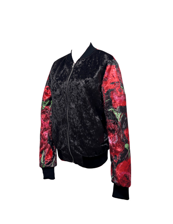 Rose Velvet Unisex Bomber Jacket