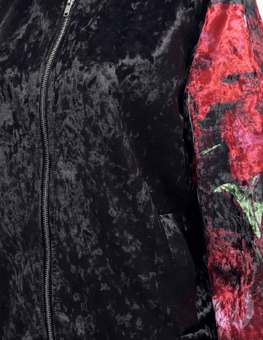 Rose Velvet Unisex Bomber Jacket