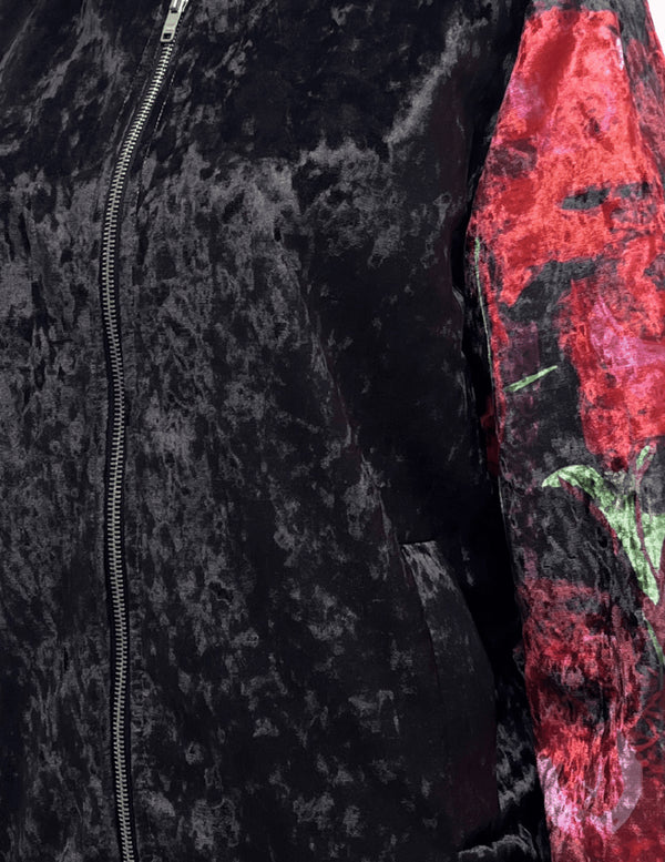 Rose Velvet Unisex Bomber Jacket