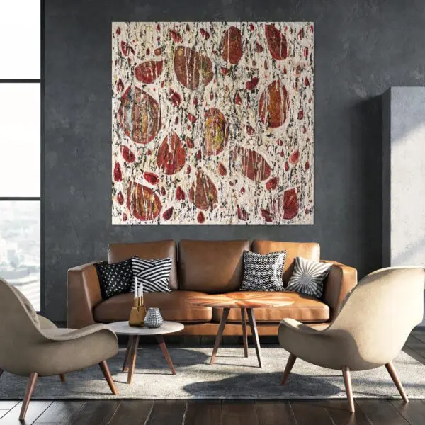 Tears of Joy painting view in a room by Haleh Mashian