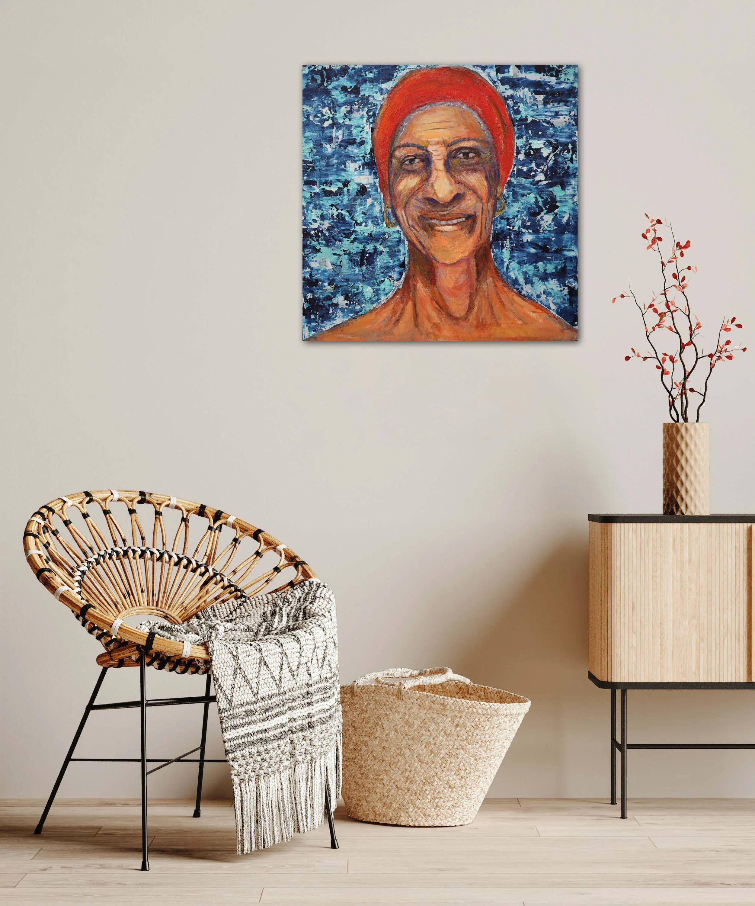 Young at Heart painting by Haleh Mashian Young at Heart painting view in a room by Haleh Mashian