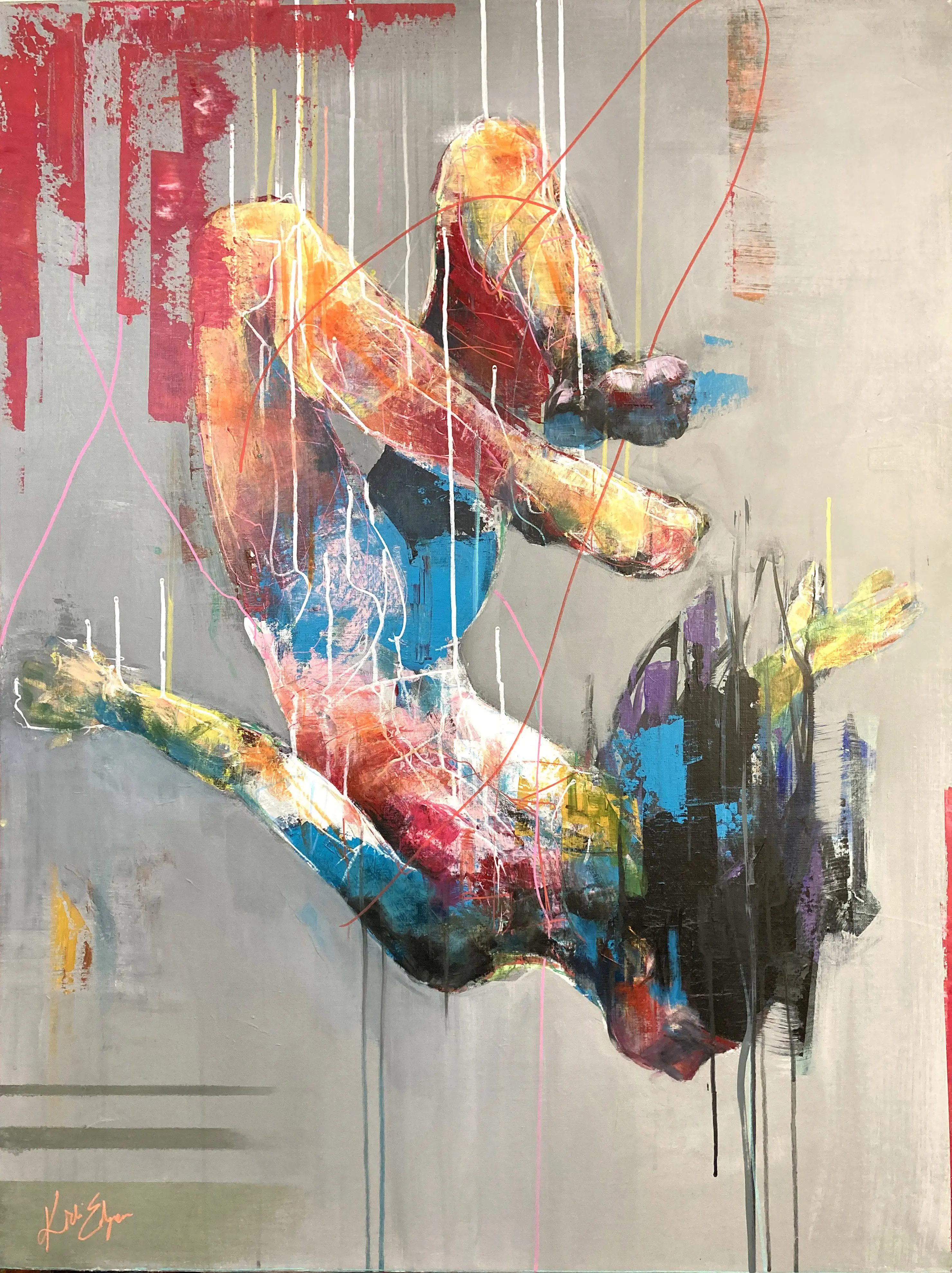 Descent painting by Kicki Edgren Descent painting by Kicki Edgren