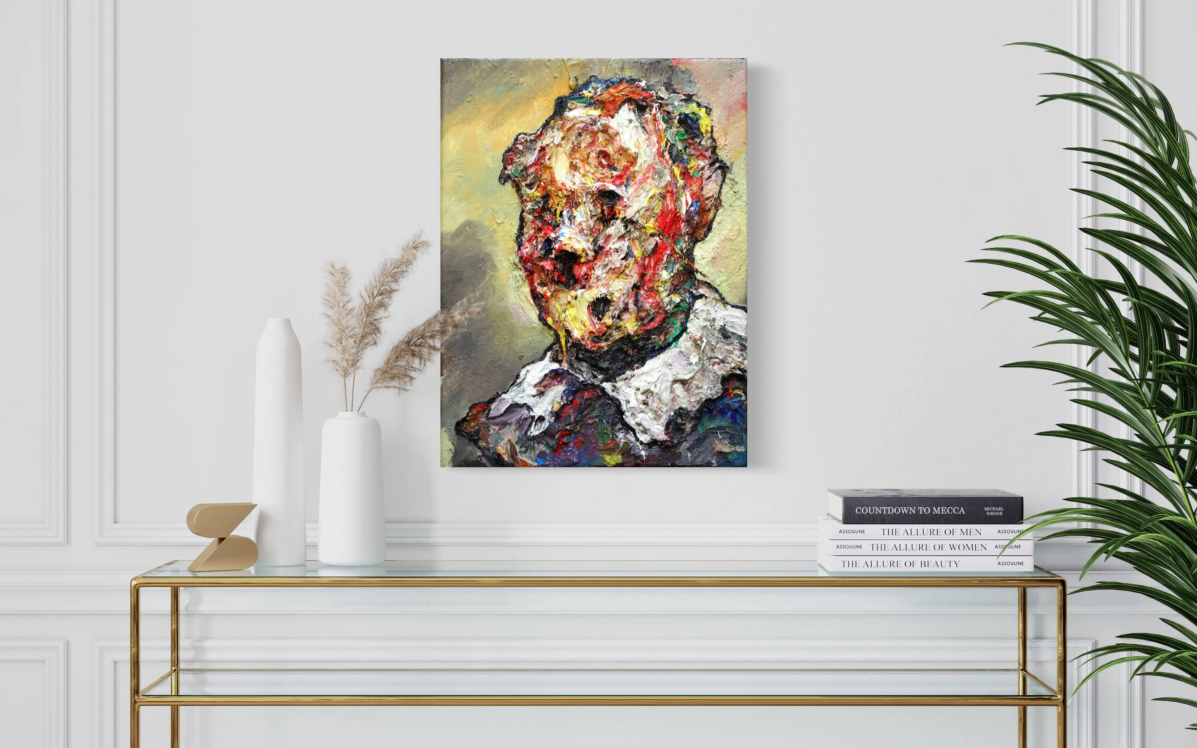 Massimo D'Amico Mr Scogan impasto painting view in a room Massimo D'Amico Mr Scogan impasto painting view in a room