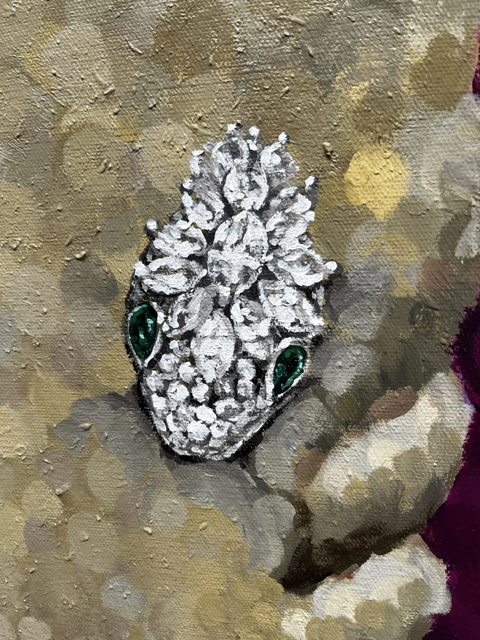 Mauritzio Battifora Marie Antoinette painting Detail of Marie Antoinette Pink by Mauritzio Battifora