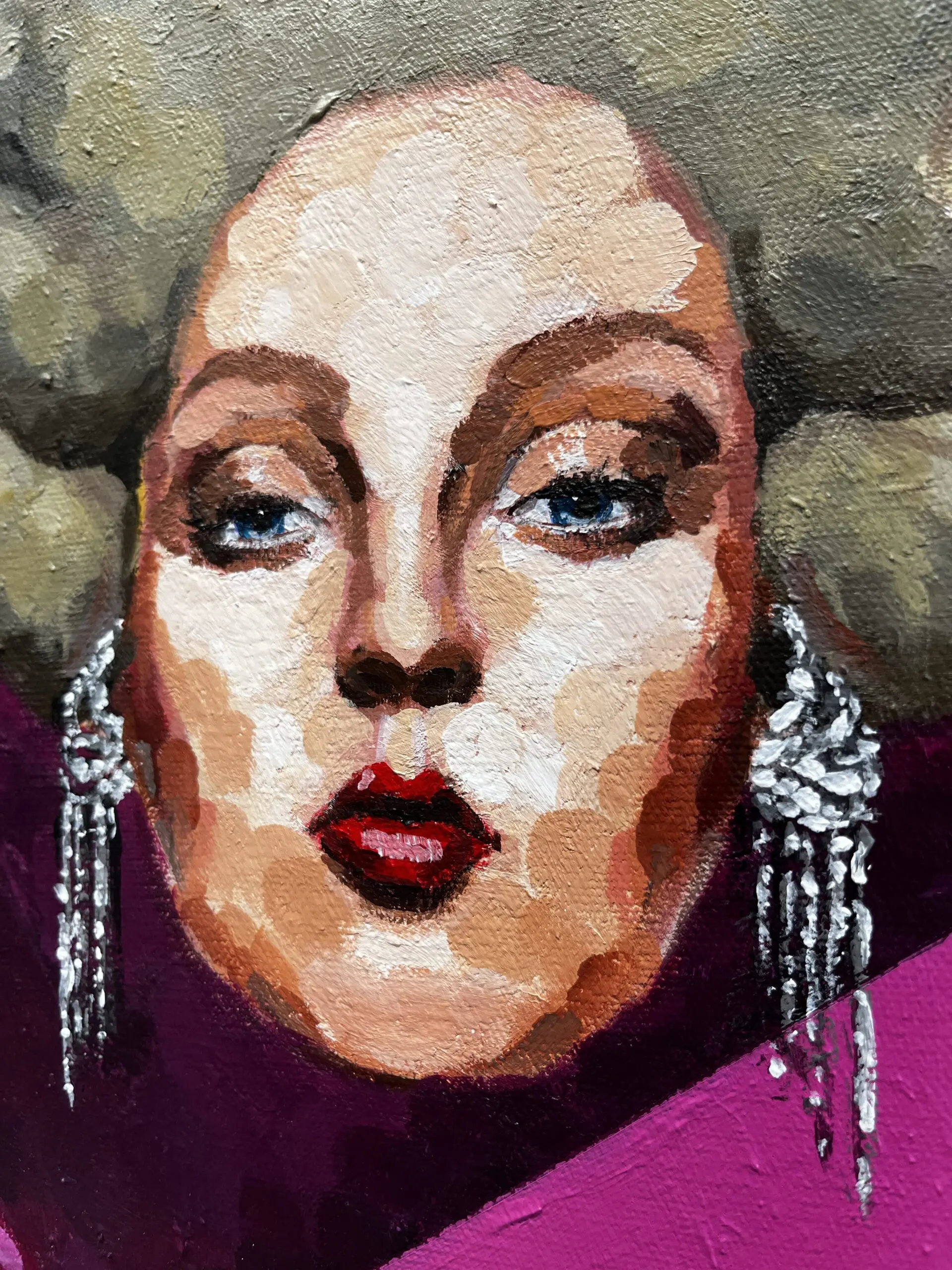 Mauritzio Battifora Marie Antoinette painting Detail of Marie Antoinette Pink by Mauritzio Battifora