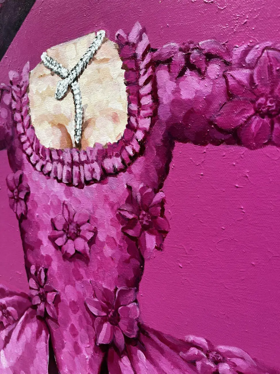 Mauritzio Battifora Marie Antoinette painting Detail of Marie Antoinette Pink by Mauritzio Battifora