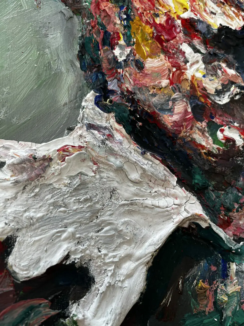 Massimo Damico painting detail Massimo Damico painting detail