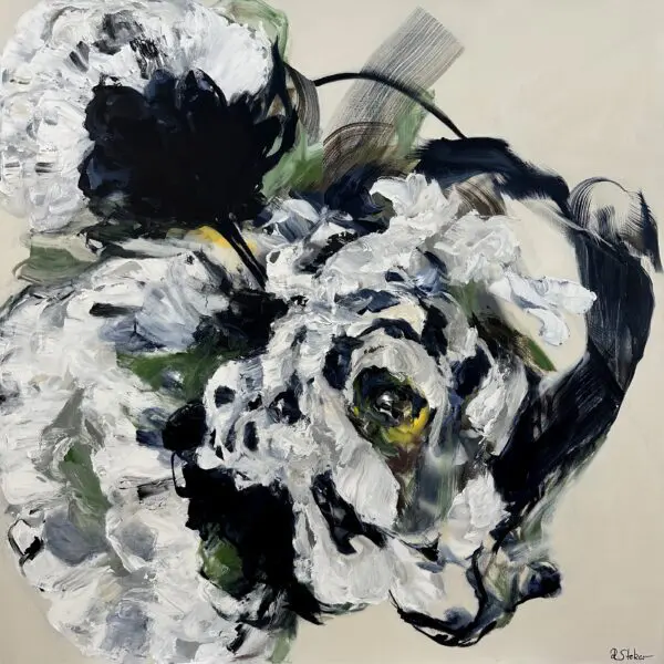 Floral painting Petals Of Light #4 by Ramona Stelzer