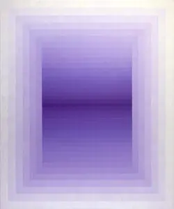 Geometric violet painting by Andy Harwood