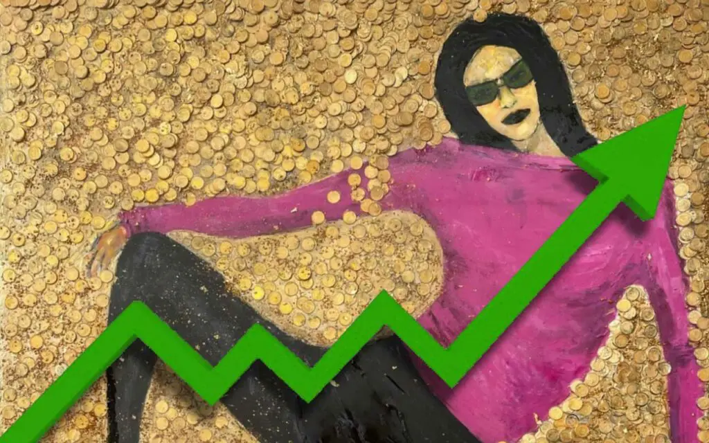 CHA-CHING by Haleh Mashian with a ticker graph arrow indicating increased value