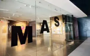 Entrance to the Mash A Gogo III exhibition at the Pacific Design Center