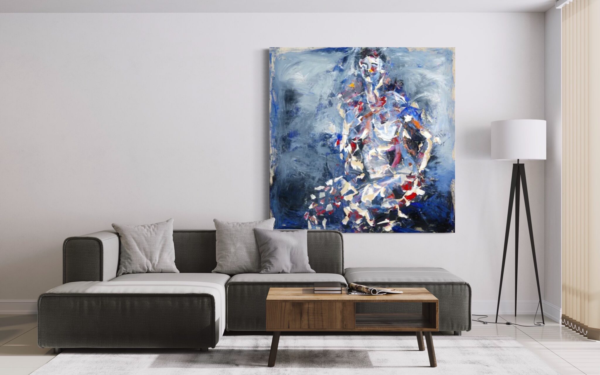 Femme 1 by Haleh Mashian view in a modern room