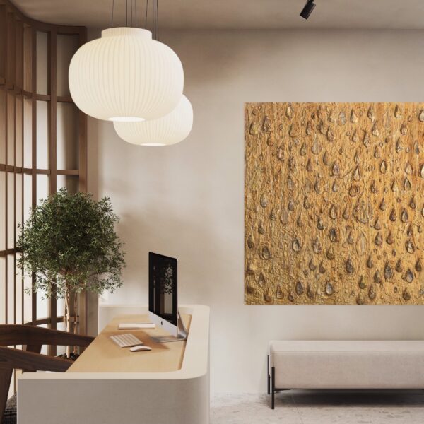 Jeweled Gold Tears by Haleh Mashian view in a room