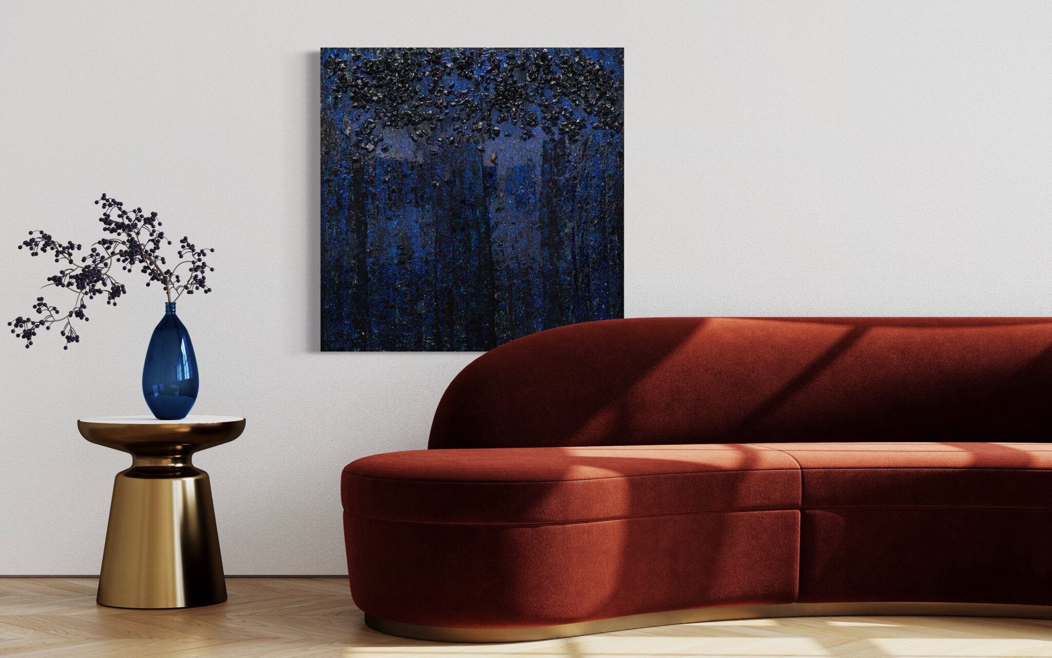 Velvet Night painting by Haleh Mashian view in a room