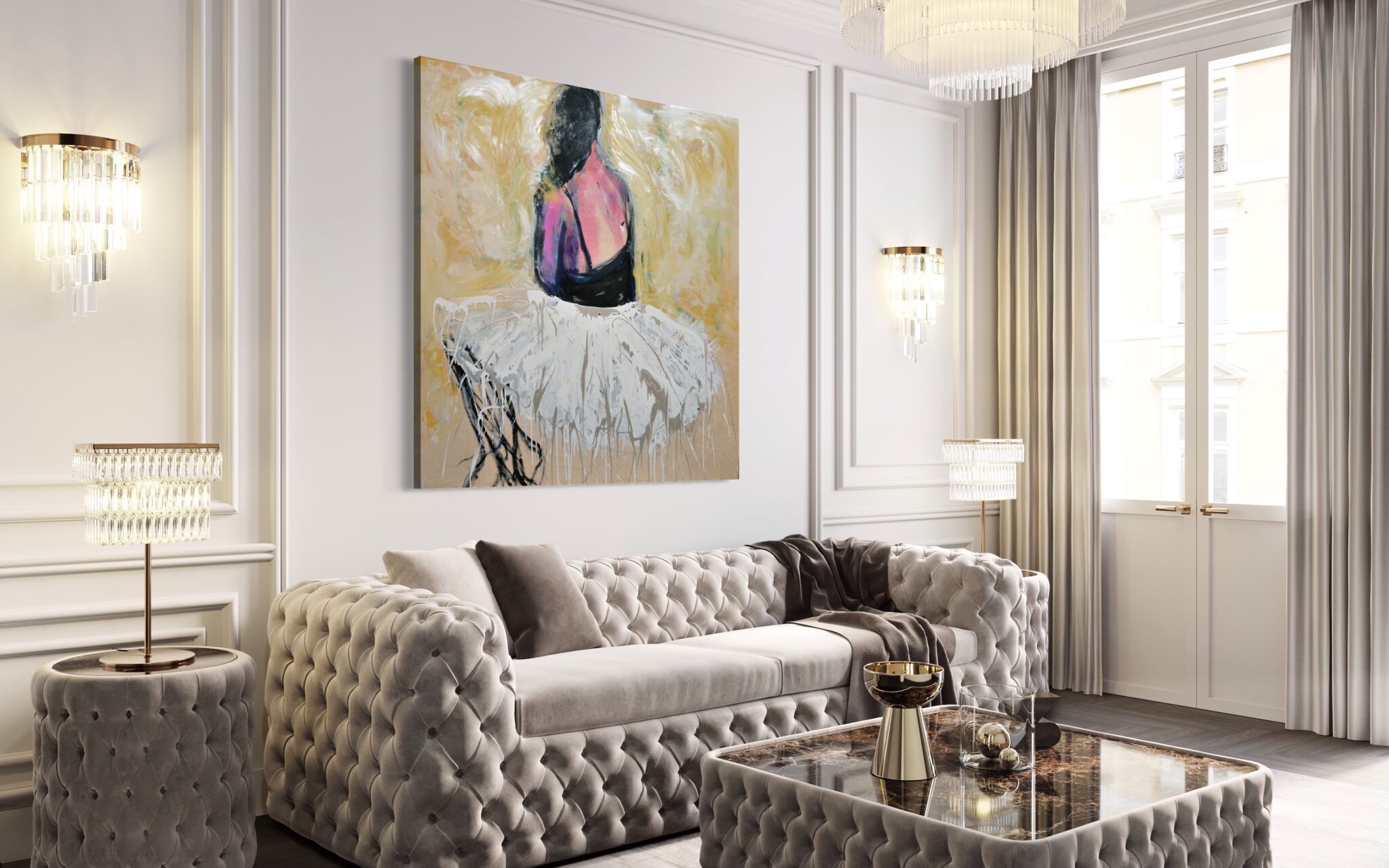 A Quiet Moment by Haleh Mashian view in a room