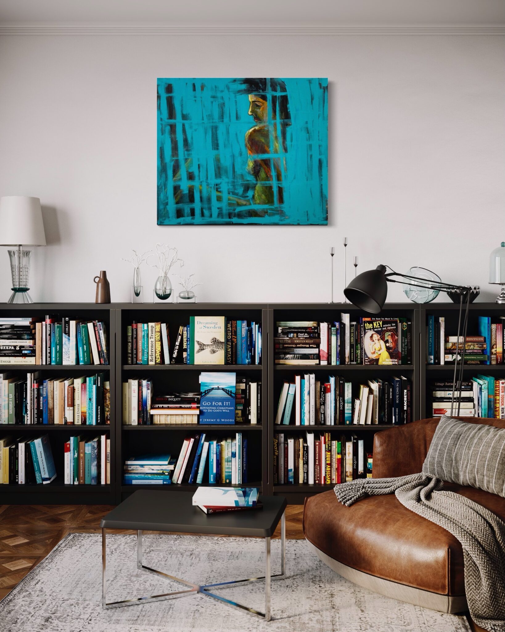 HOPE, a painting by Haleh Mashian, on view in a room