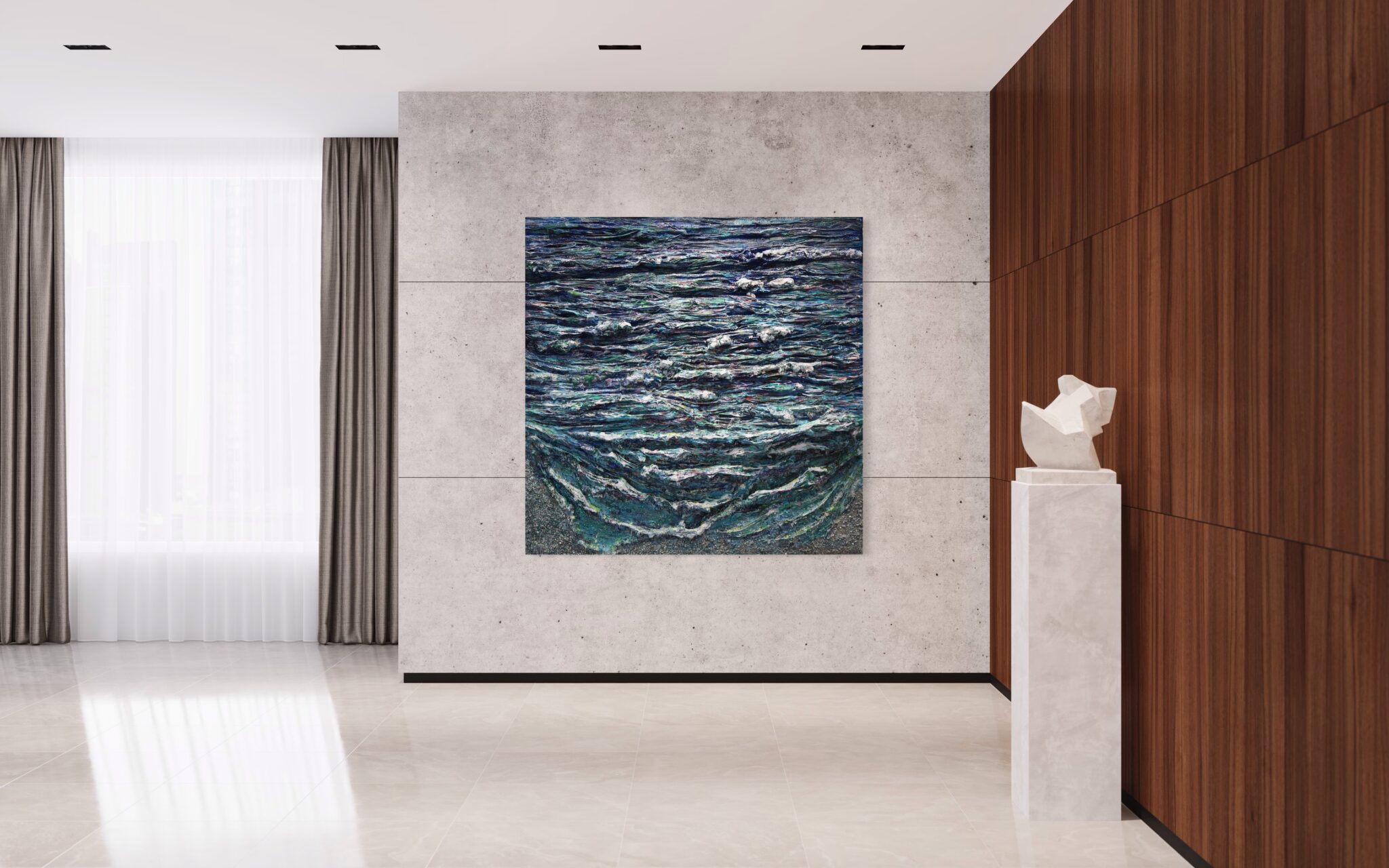 At Your Shore by Haleh Mashian view in a modern minimalist interior