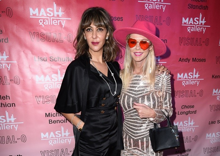 Owner of Mash Gallery Haleh Mashian and Tara Reid 