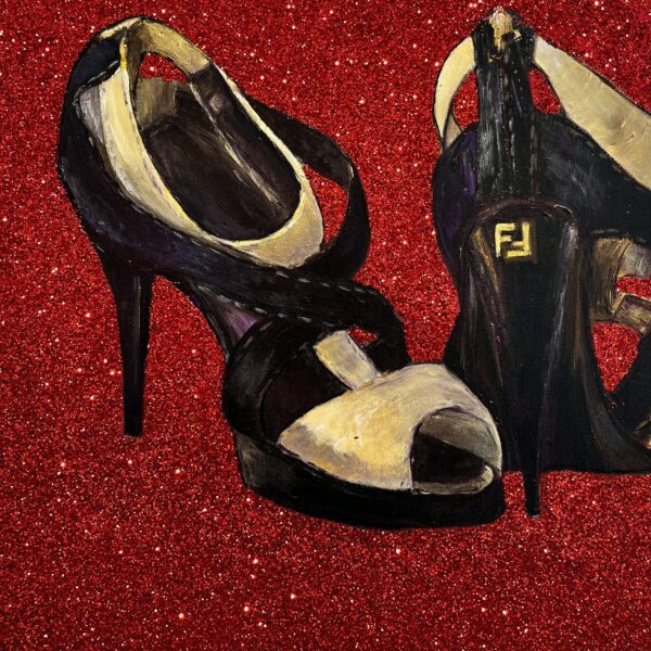 Painting of Fendi shoes by Haleh Mashian