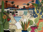 Palm Springs Is Always a Good Idea collage painting by artist Cabell Molina