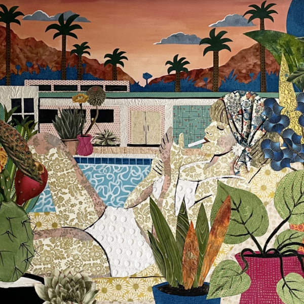 Palm Springs Is Always a Good Idea collage painting by artist Cabell Molina