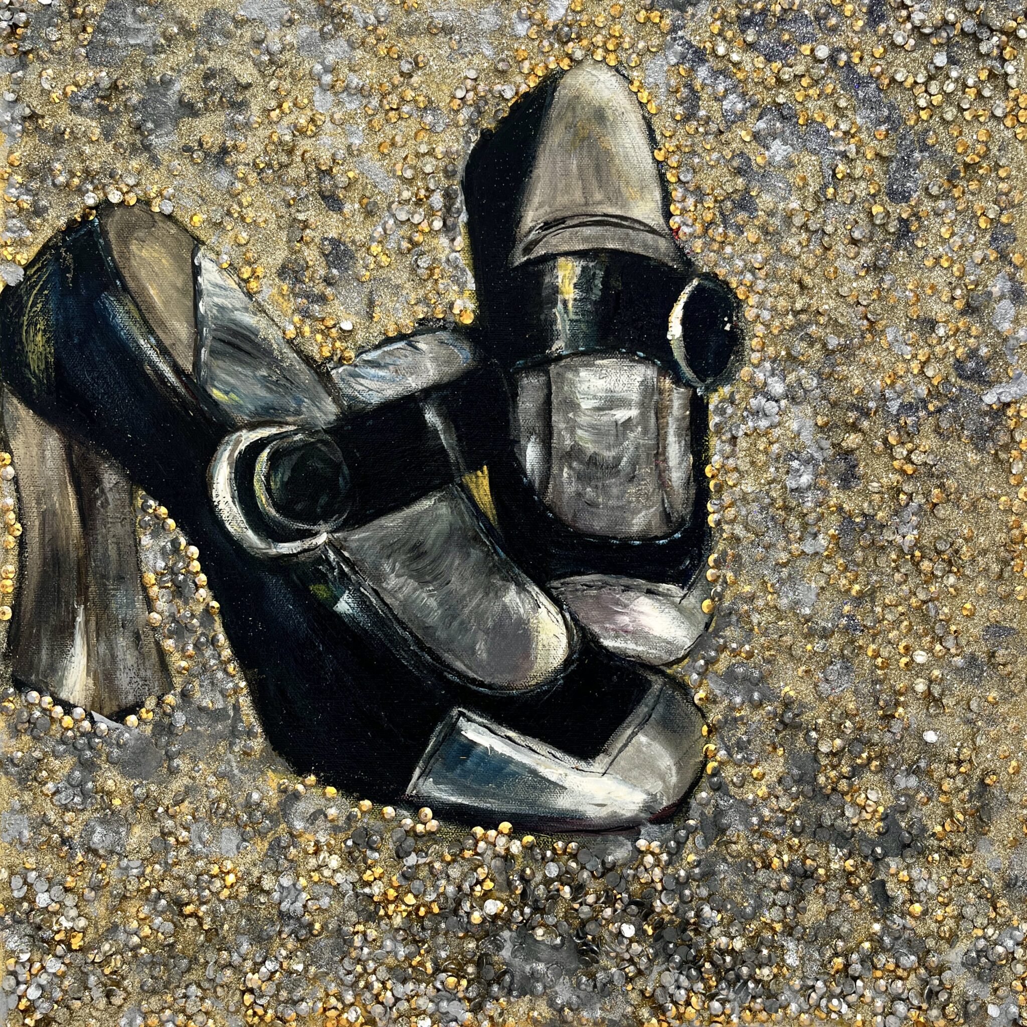 I love a bling shoe painting by Haleh Mashian