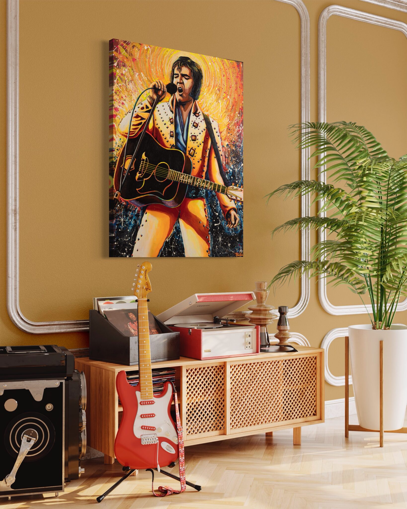 Trew Love Elvis artwork view in a room