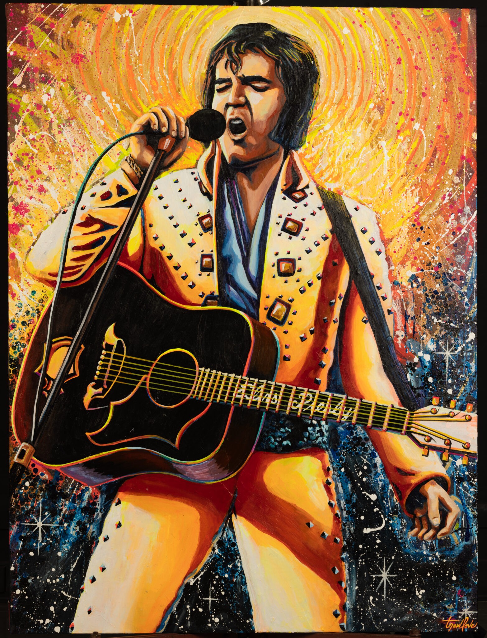 Elvis painting by Trew Love