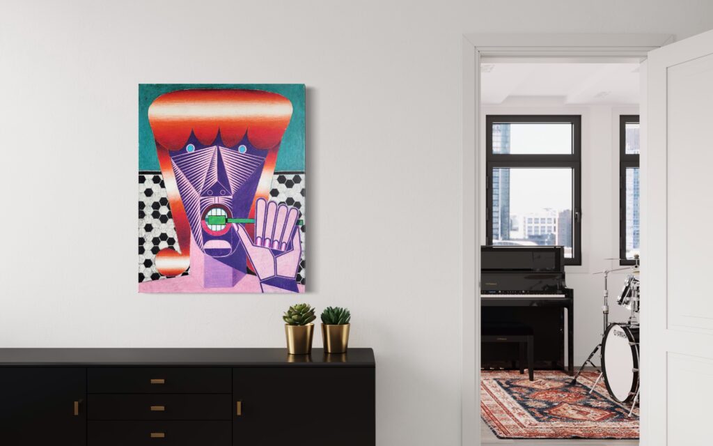 woman with toothbrush