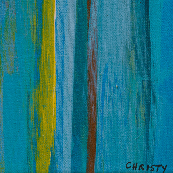 Christy Hopkins signature on painting