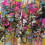 Tethered abstract painting by Christy Hopkins