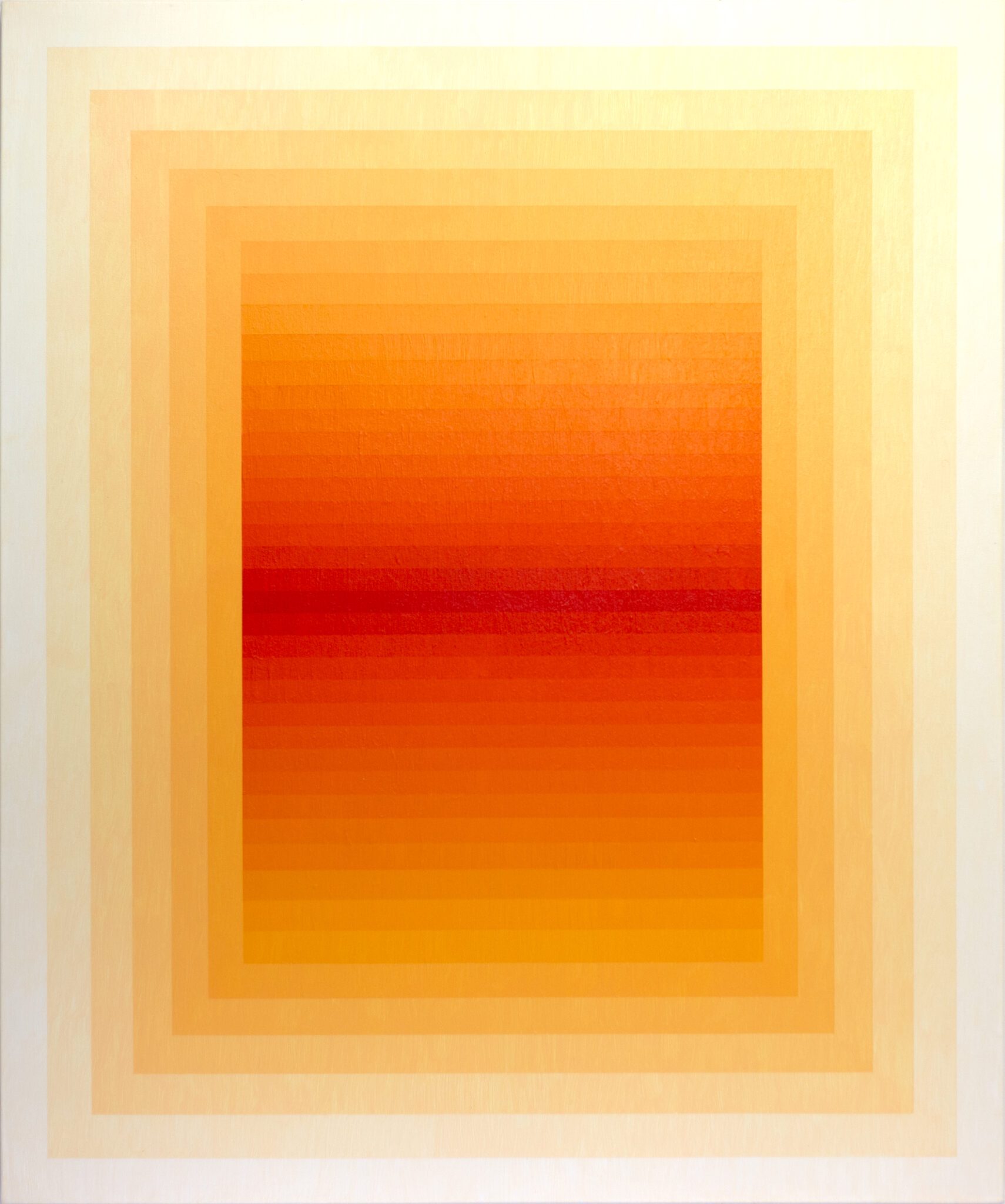 Geometric orange painting by Andy Harwood